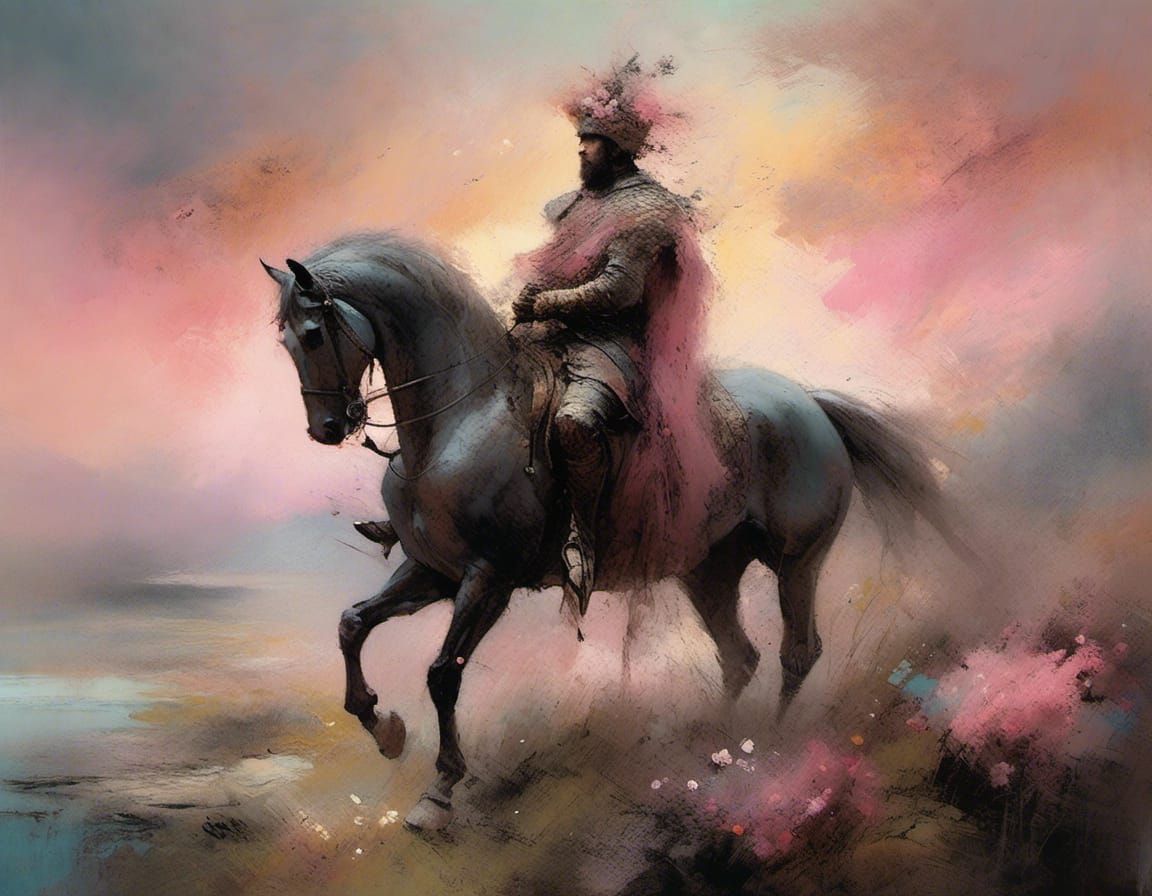 King Knight on his horse