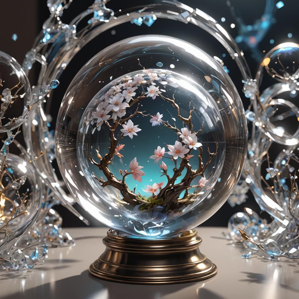3D Anime Art: Thanks in a Glass Orb