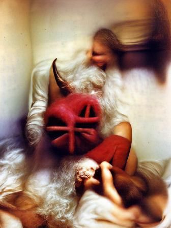 Satanic Santa Claus in 1970s Style
