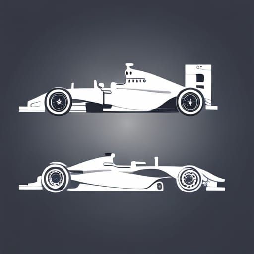 Formula 1 Car Side View Outline Silhouette