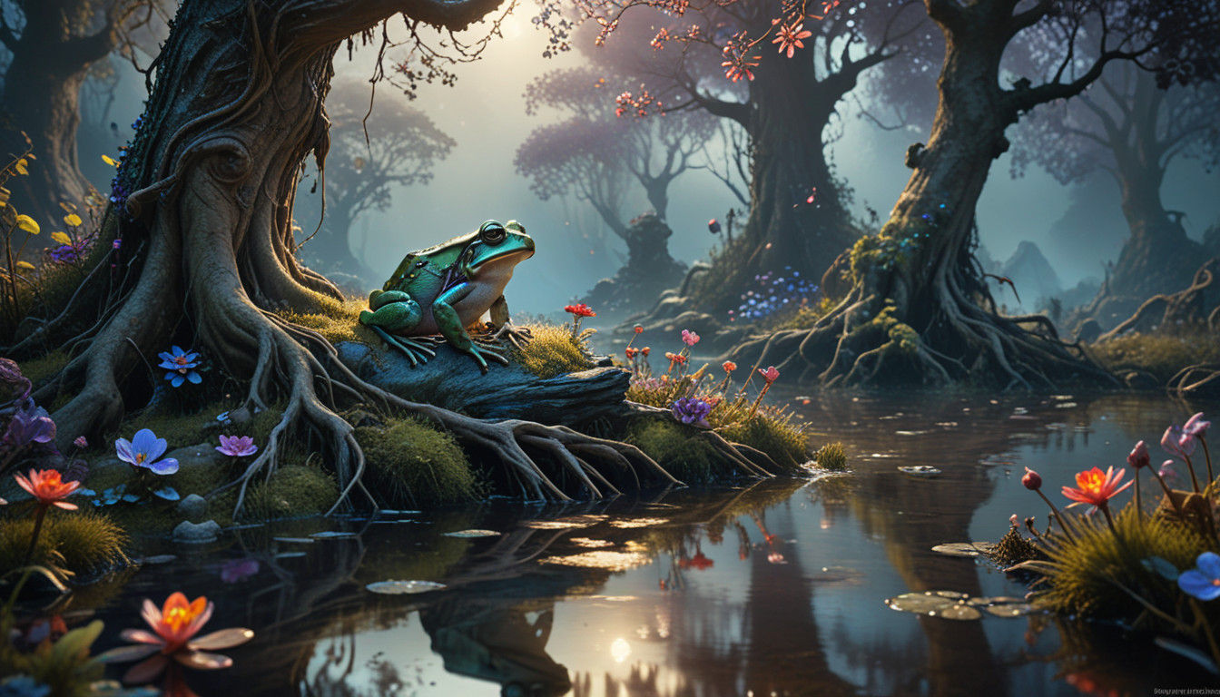 Ancient Whispering Woods in Whimsical Fantasy