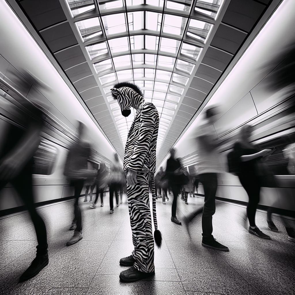 Eerie Liminal Space Art in Black and White