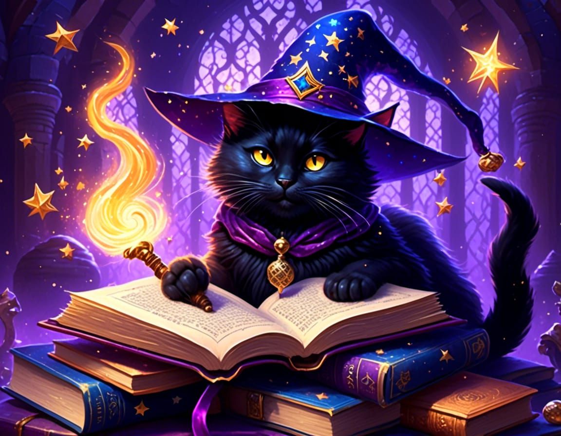 black cat wizard