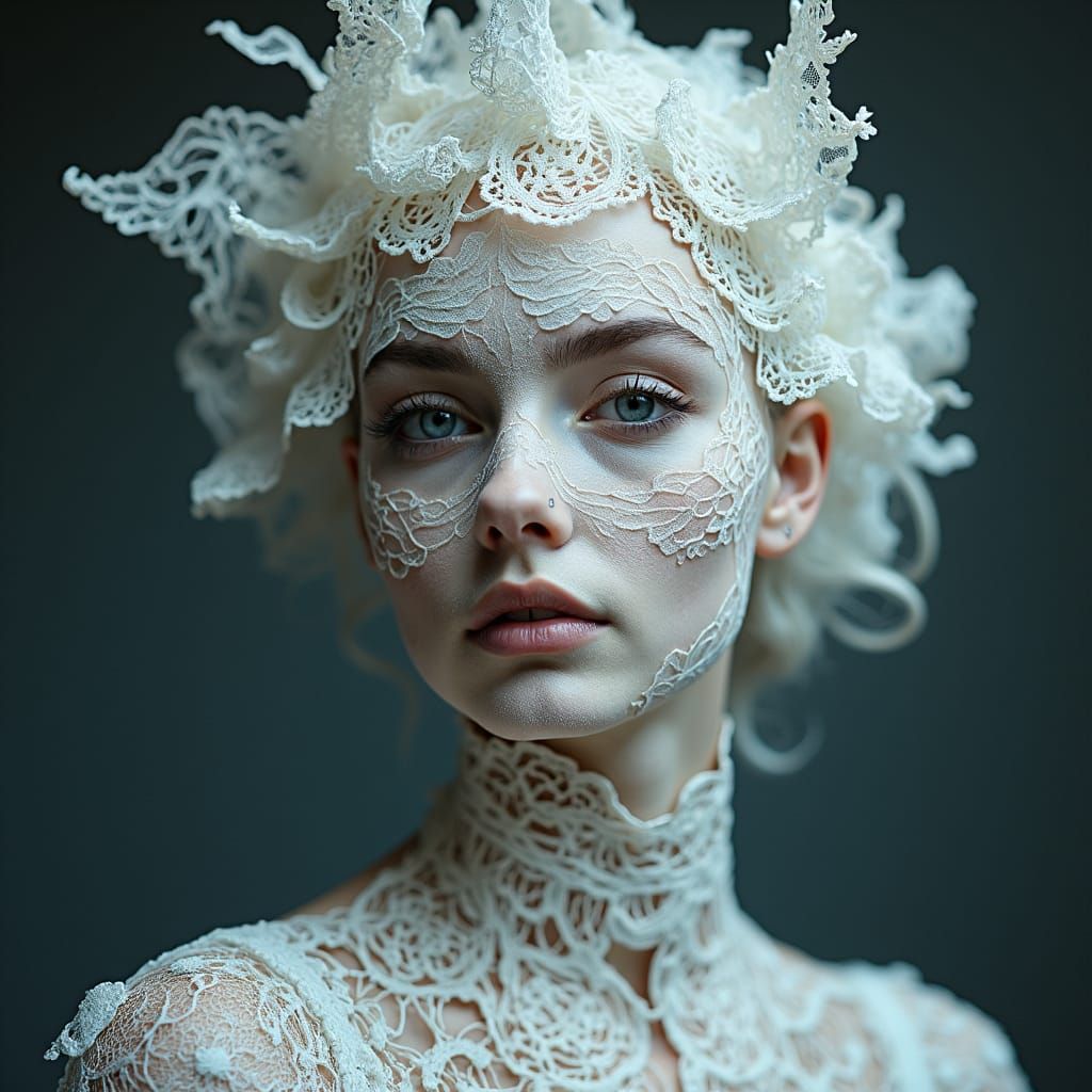 Lace Art Ghost Portrait