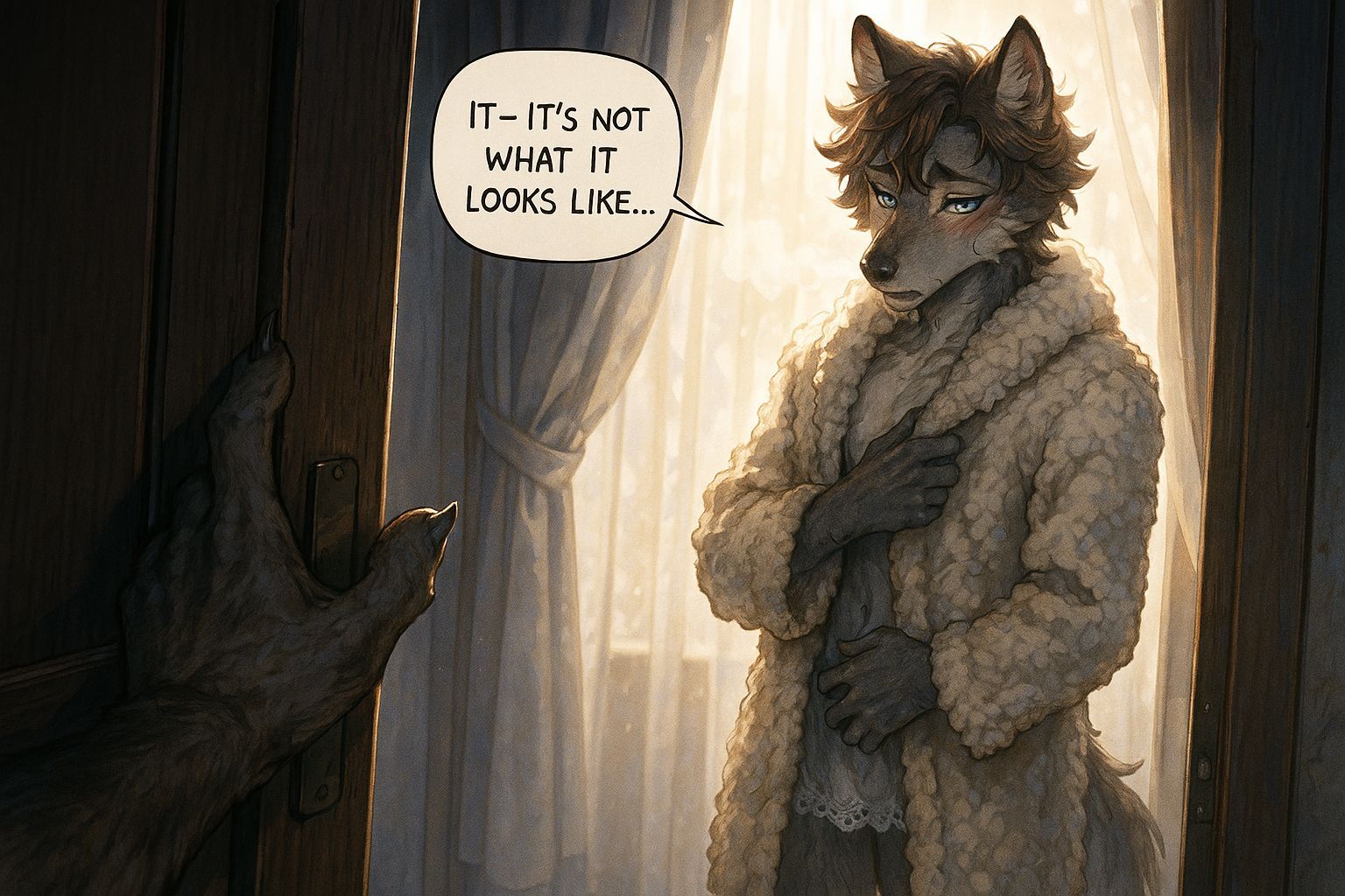 Fantasy Anime Wolf in Sheep's Coat
