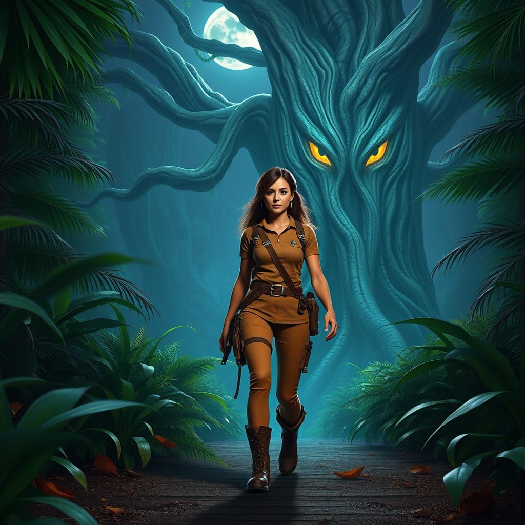 Fearless Starfleet Explorer Navigates Enchanted Jungle at Ni...