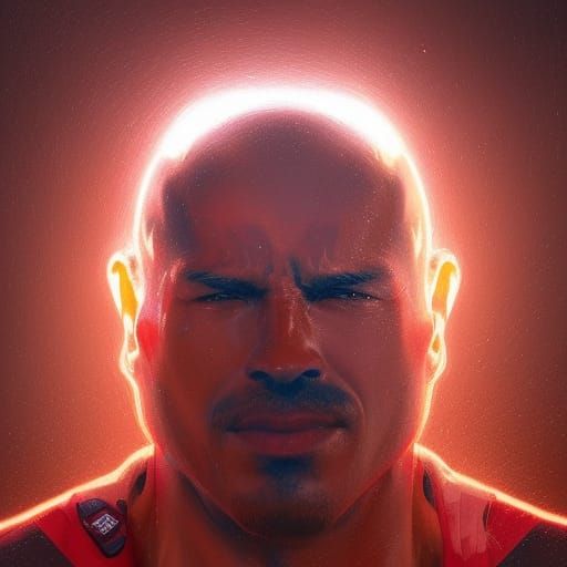 Hyperdetailed Red Bull Character Portrait