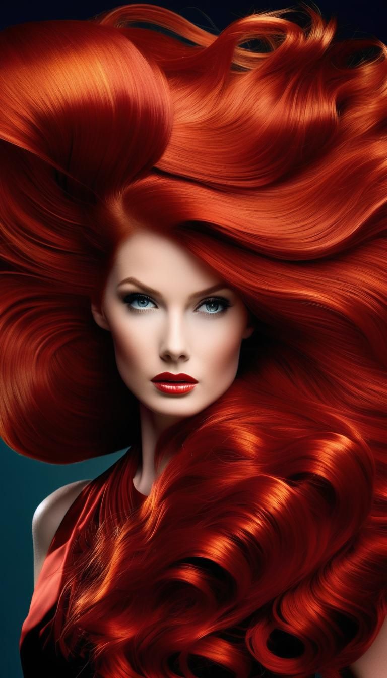 Fabulous Red Hair on Irish Woman, Cinematic Style