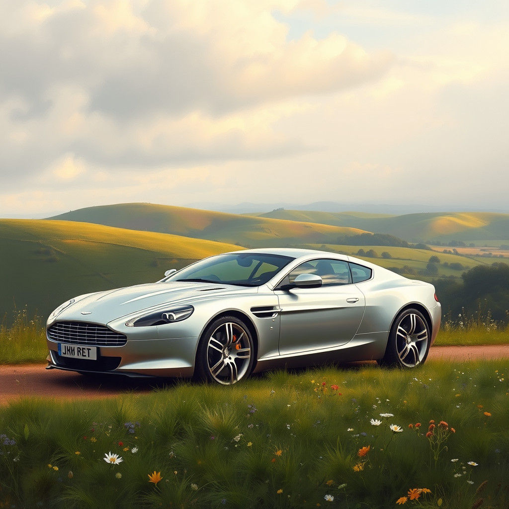 Aston Martin DB9 in English Countryside, Romantic Style