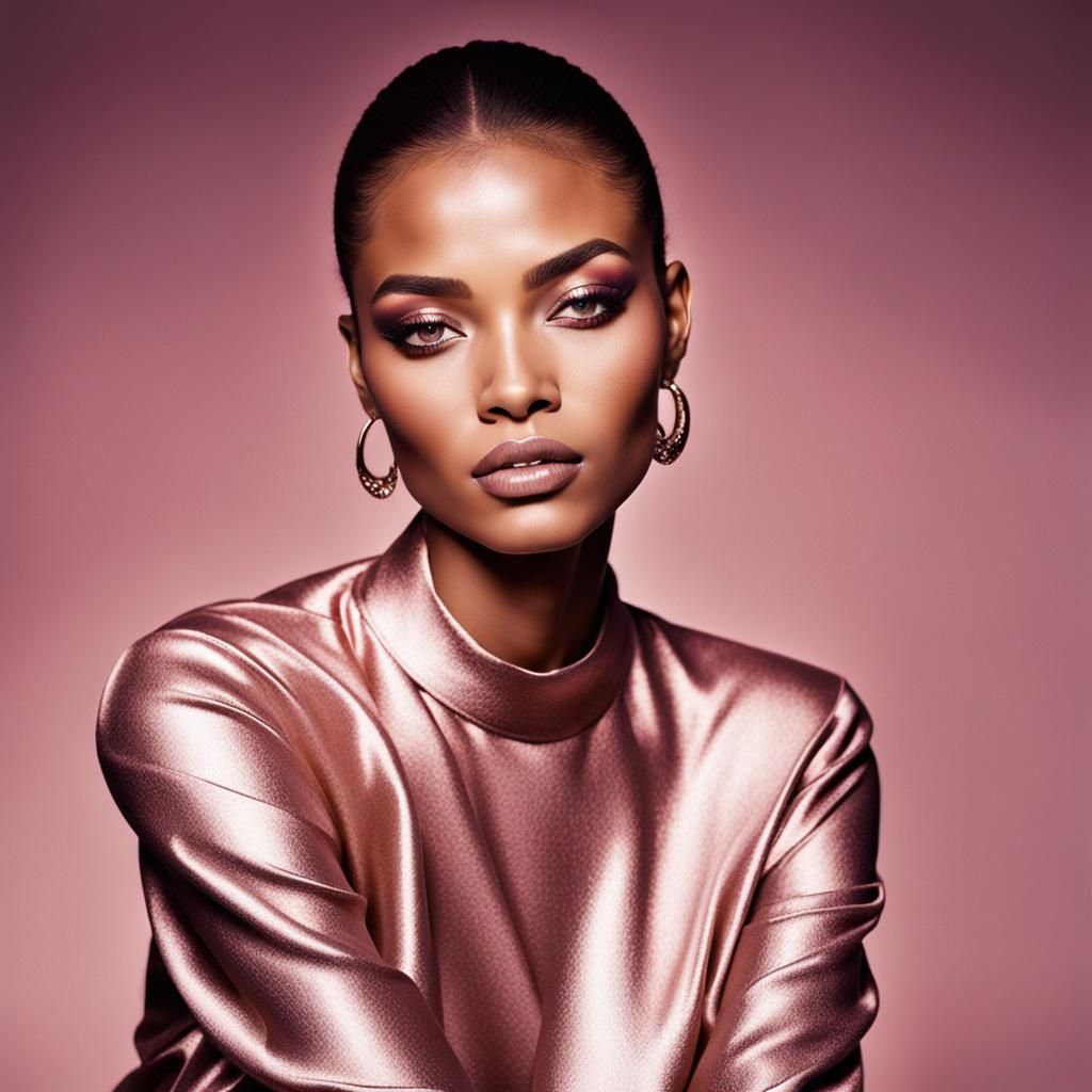 Cute Supermodel Portrait in High Fashion Style