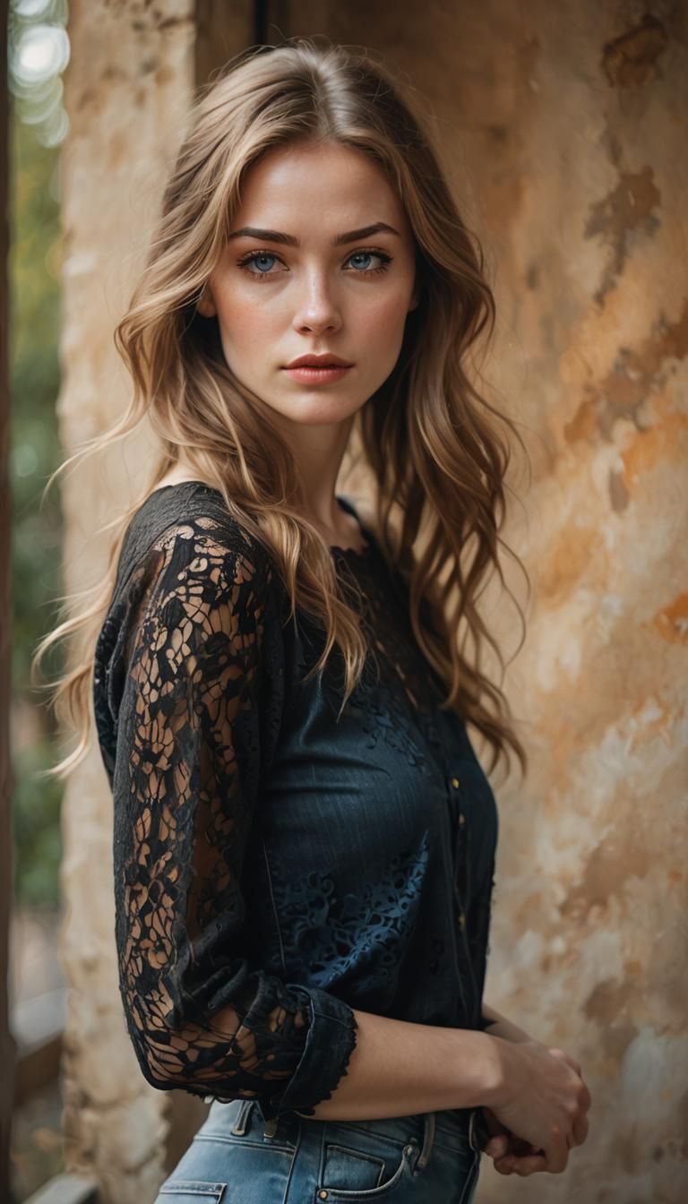 Impressionist Portrait of a Young Woman in Oil