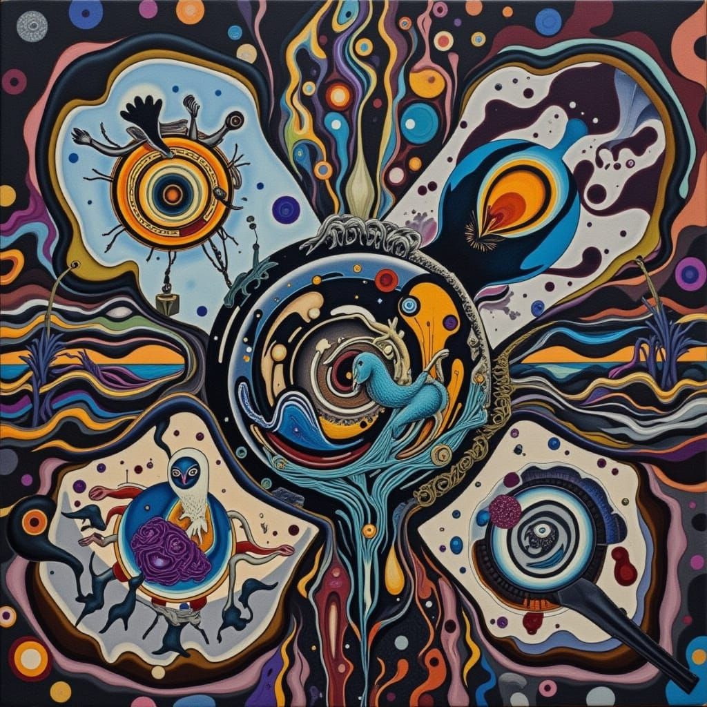 Shattered Mirror Reflects Surreal Kaleidoscopic Landscape