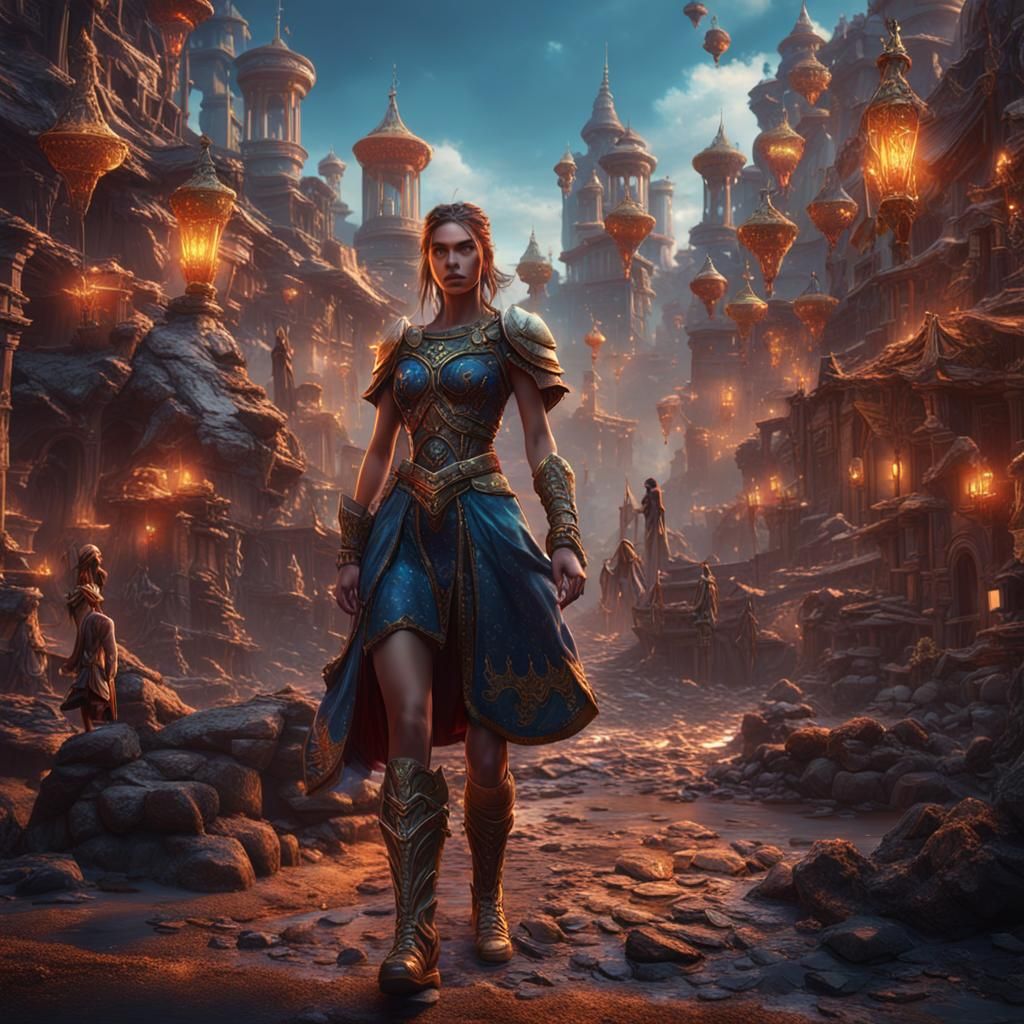 Fantasy Girls in Detailed Digital Matte Painting