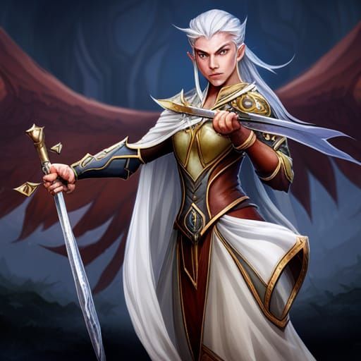 High Elf Bladesinger Character Art