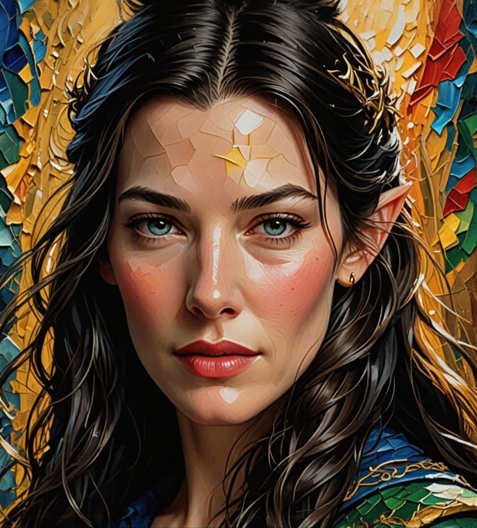 Liv Tyler as Arwen: Impasto Style Portrait