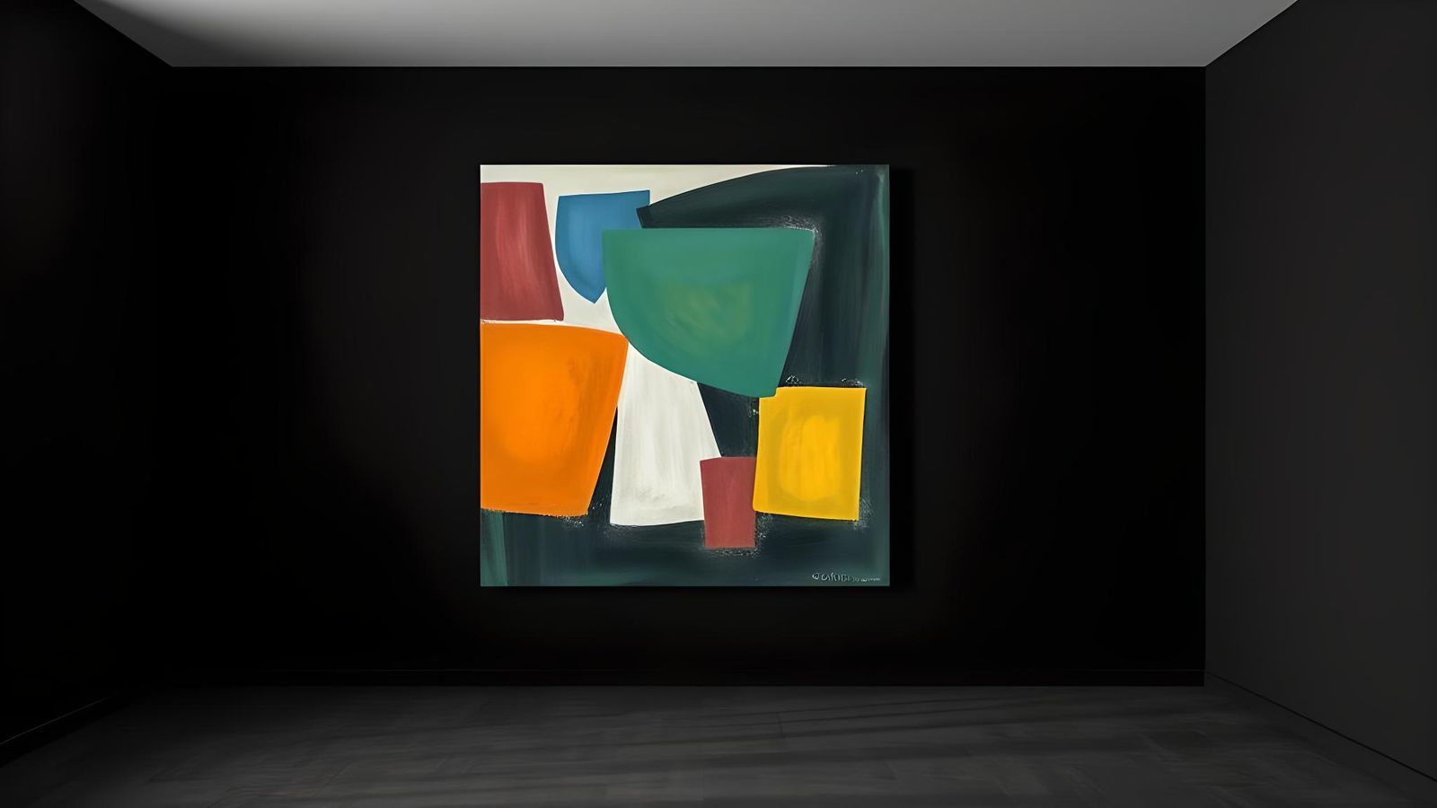 Abstract Geometric Shapes Emerge from Painting