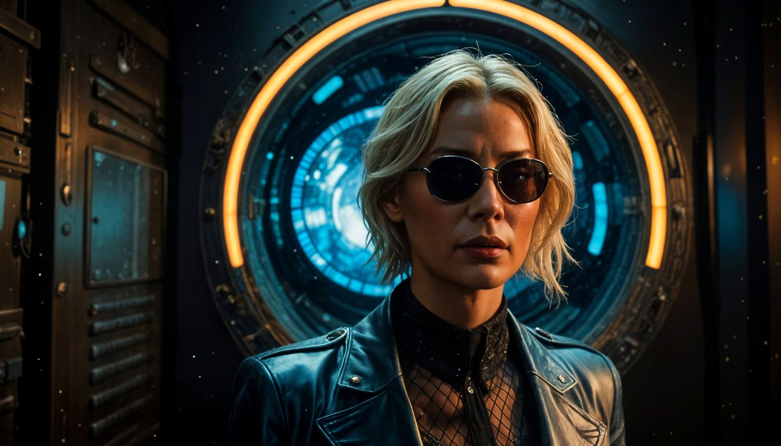 Gritty Space Guard in Cosmic Portal