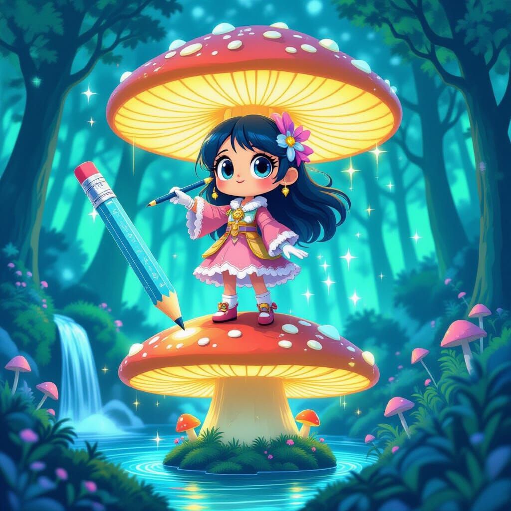 Whimsical cartoon character