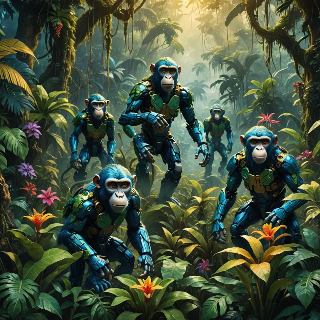 Robotic Monkeys and Tarzan in Amazonas: Sci-Fi Matte Paintin...