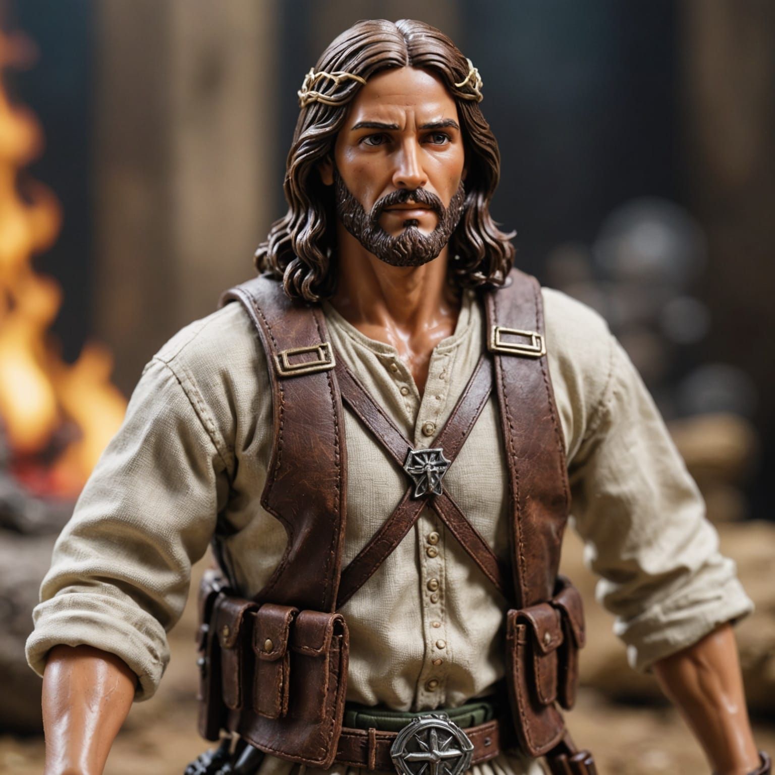 Jesus Action Figure in High-Definition Display Packaging