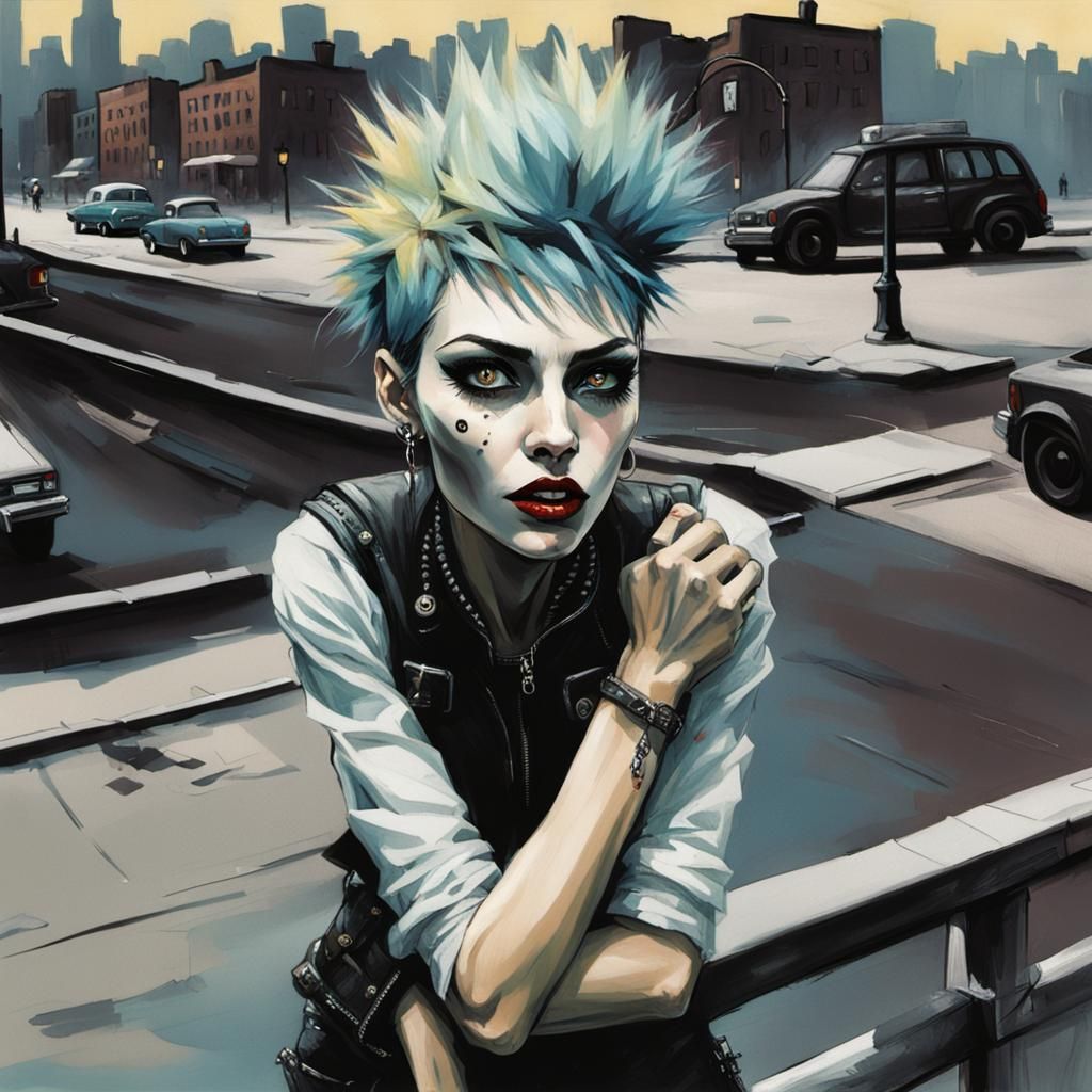 Soviet Sci-Fi Punk Supermodel in Greenwich Village