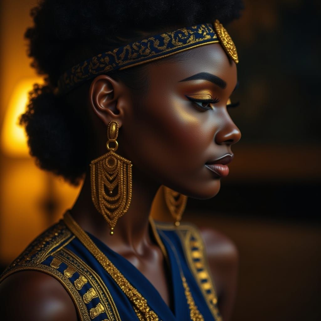 A beautiful Black woman, in her late 20s to early 30s, is sh...