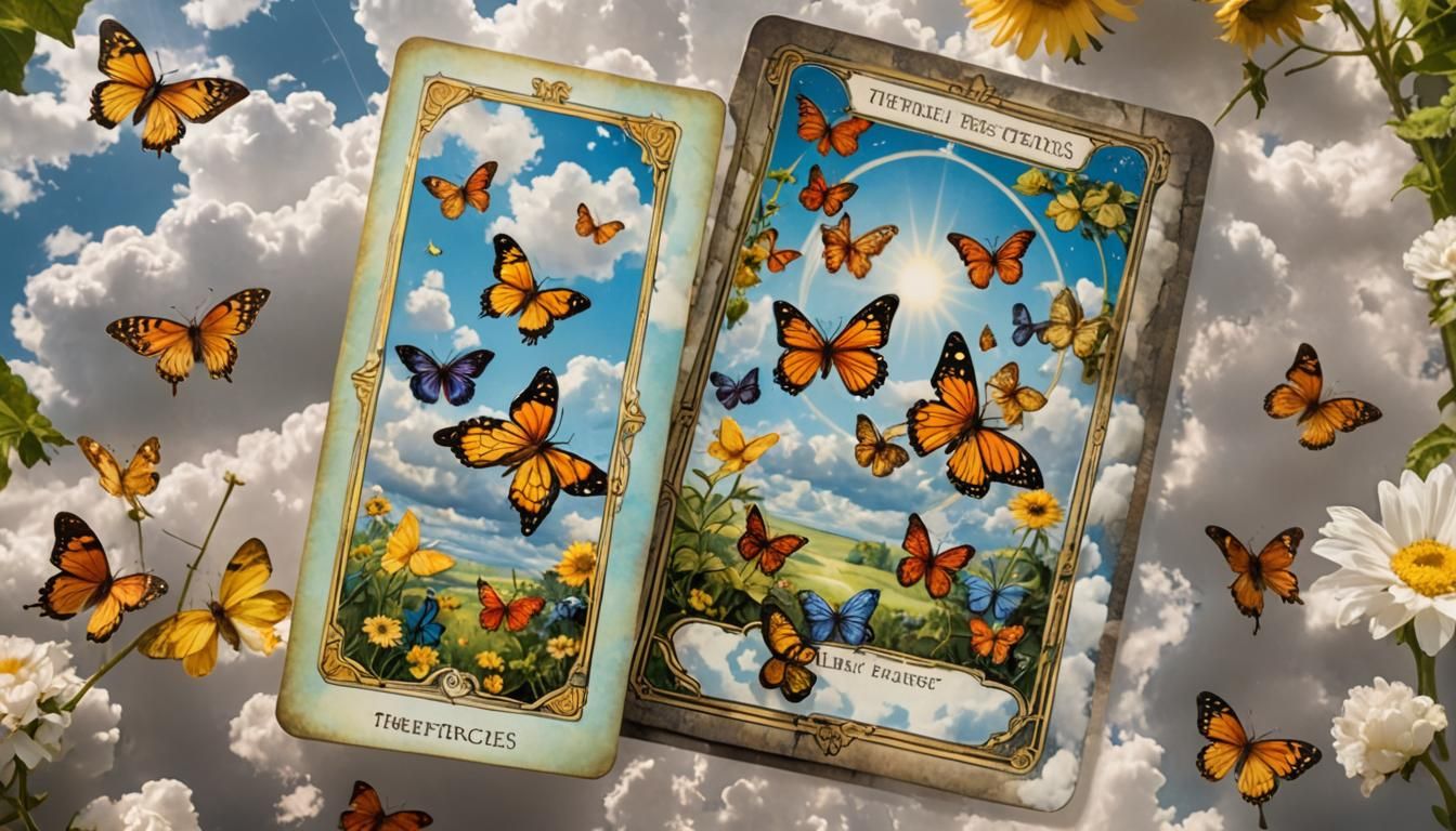 Butterflies Trapped in Three of Pentacles Tarot