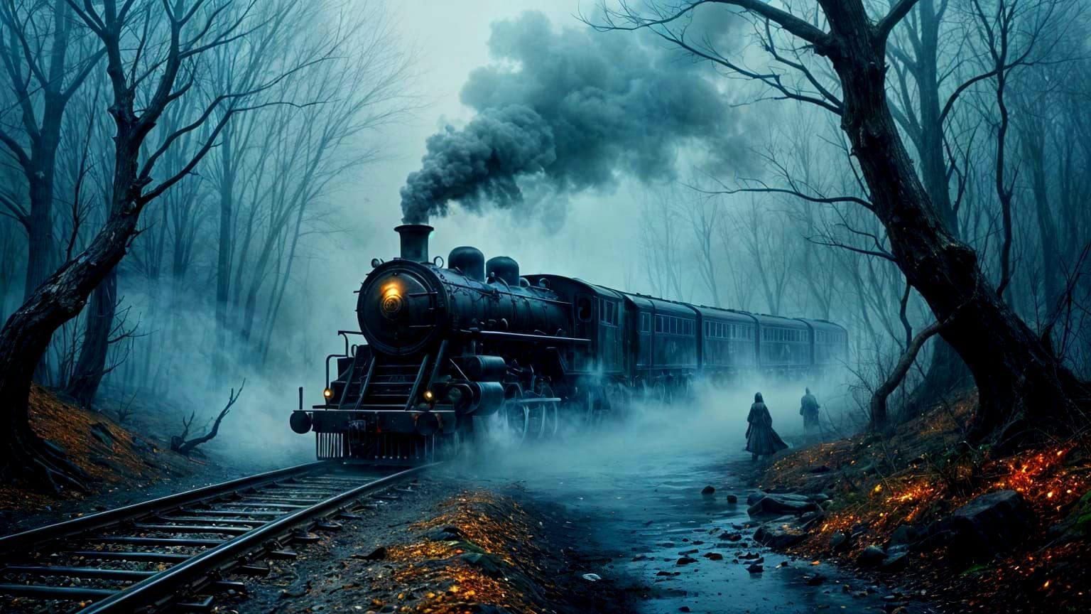 A spectral steam train.