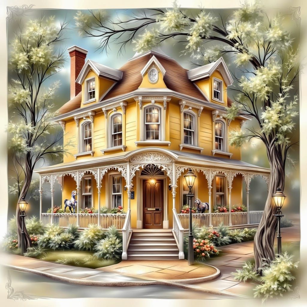 Whimsical Winter Wonderland of Bailey House in Deniseland