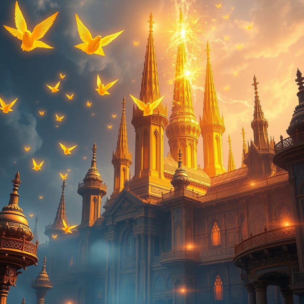 Golden Mystical Academy Radiates Ethereal Light