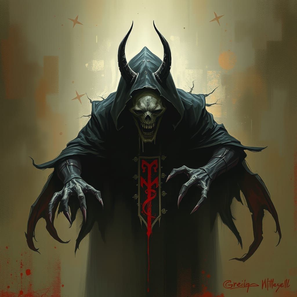 Surreal Horror Landscape in Dark Fantasy Style