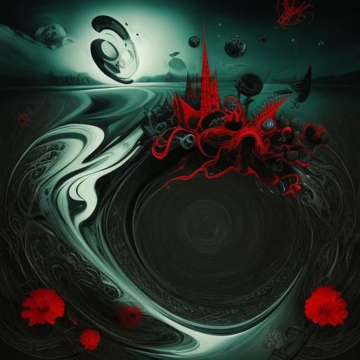 Abstract Surrealism in Black and White