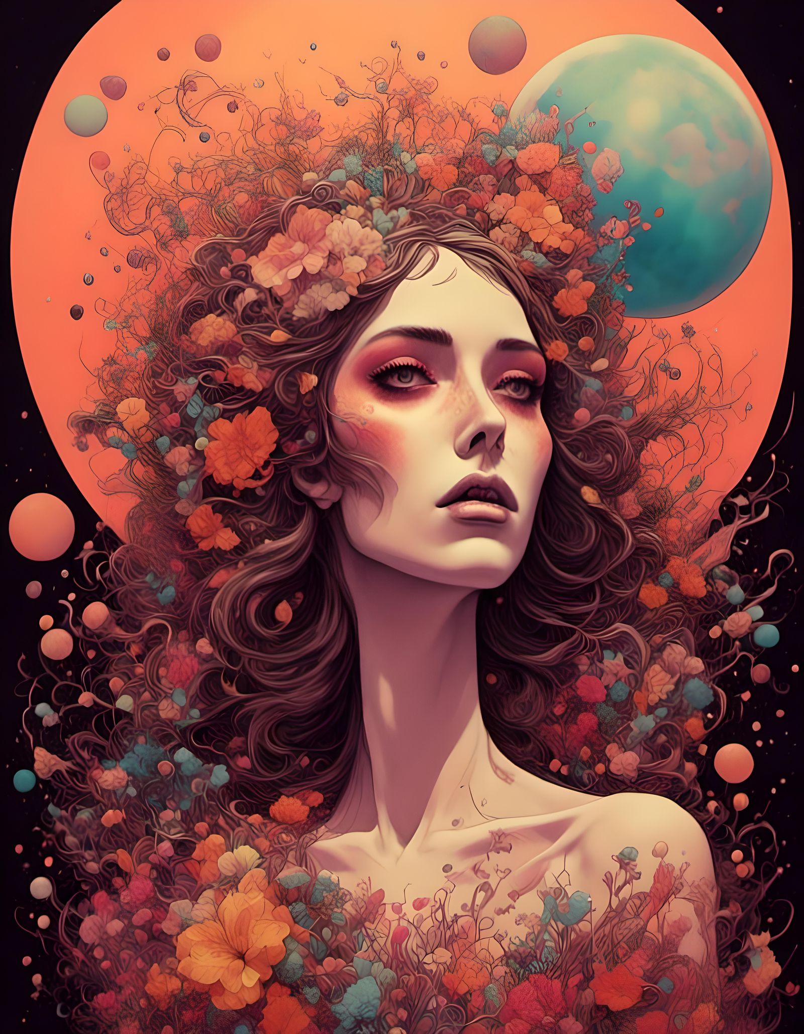 Psychedelic Twilight: Retro Cosmic Surrealism