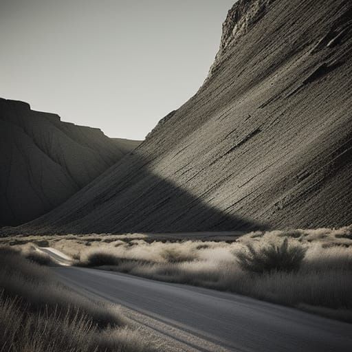 Surreal Desert Landscape in Double Exposure Style