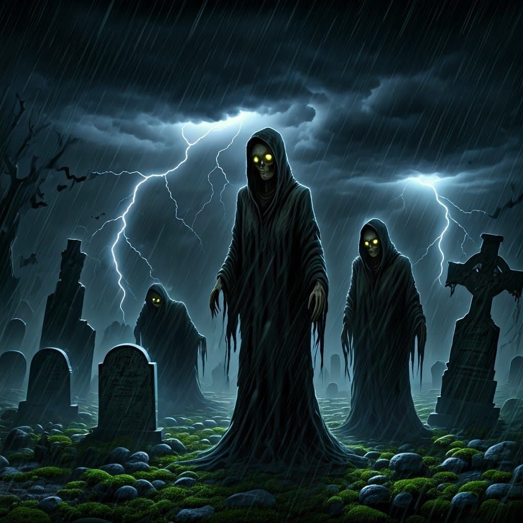 Ethereal Ghouls Emerge on Halloween Night