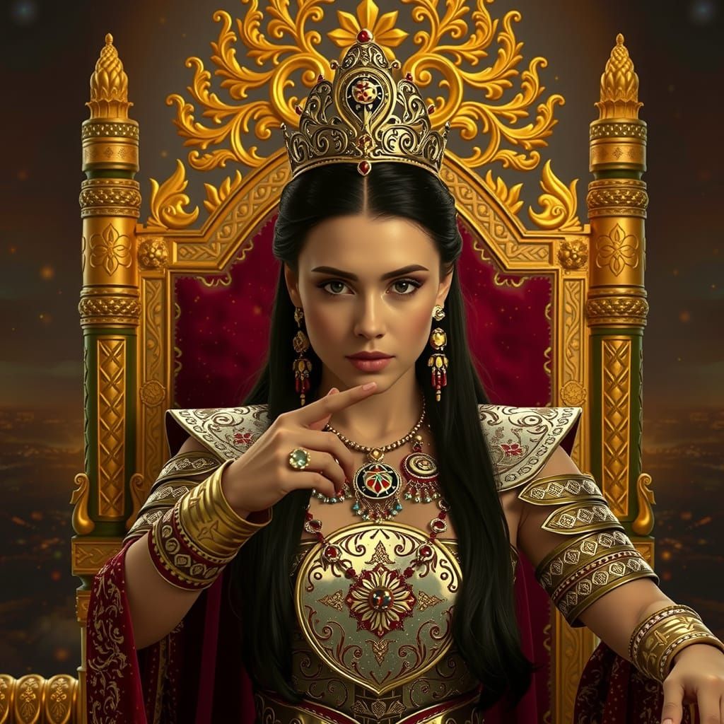 Queen Panhtwar Contemplating River View at Dawn