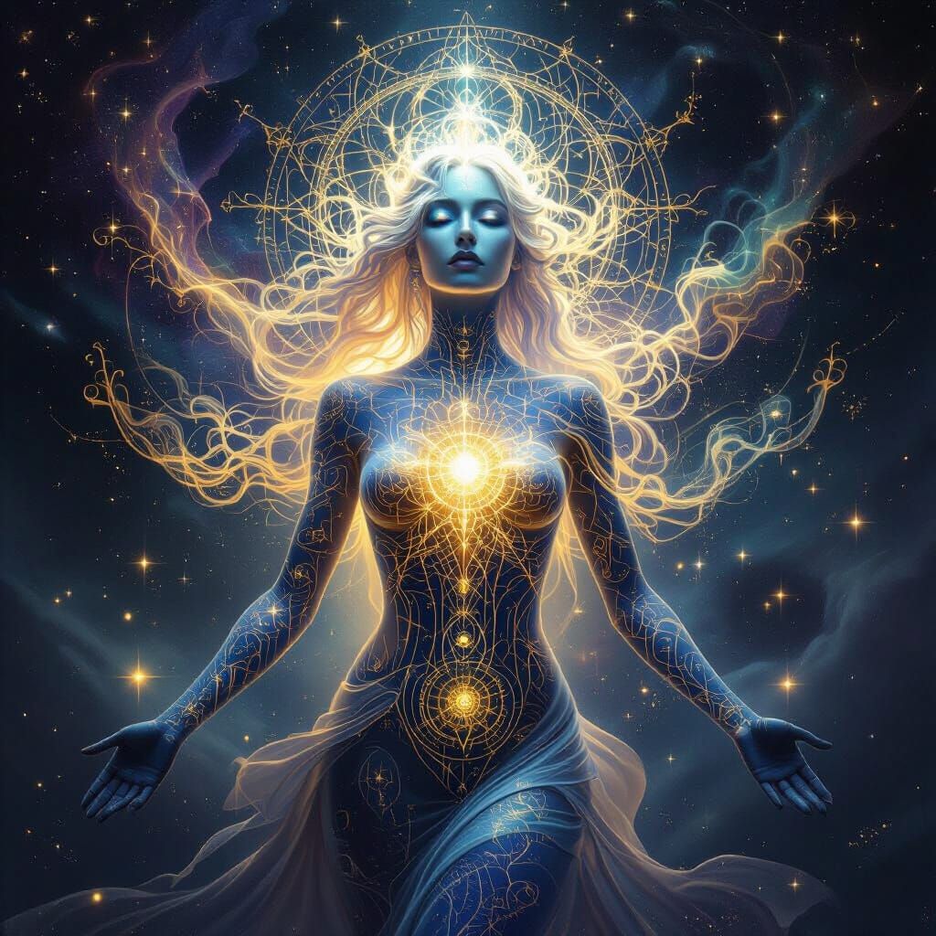 Ethereal Alchemical Body Radiating Cosmic Light