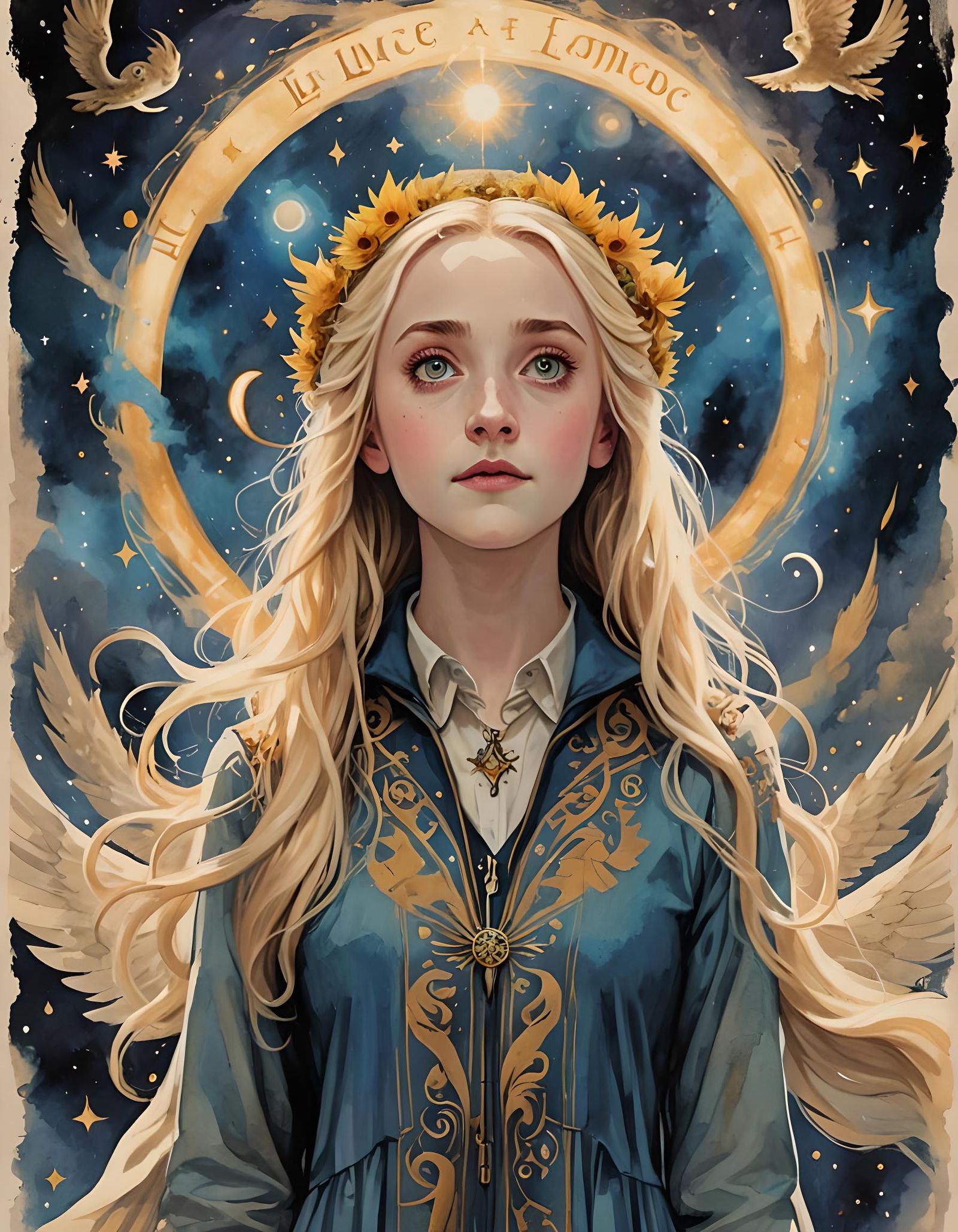 Luna Lovegood: Goddess of Hogwarts in Art Style