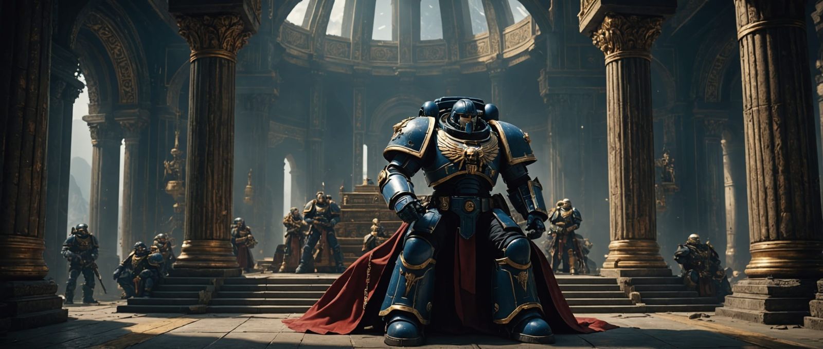 Space Marine Meditation: Epic Temple Scene
