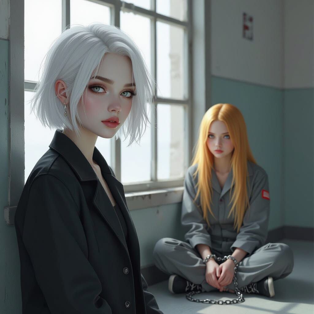 Albino Woman and Imprisoned Girl: Futuristic Realism