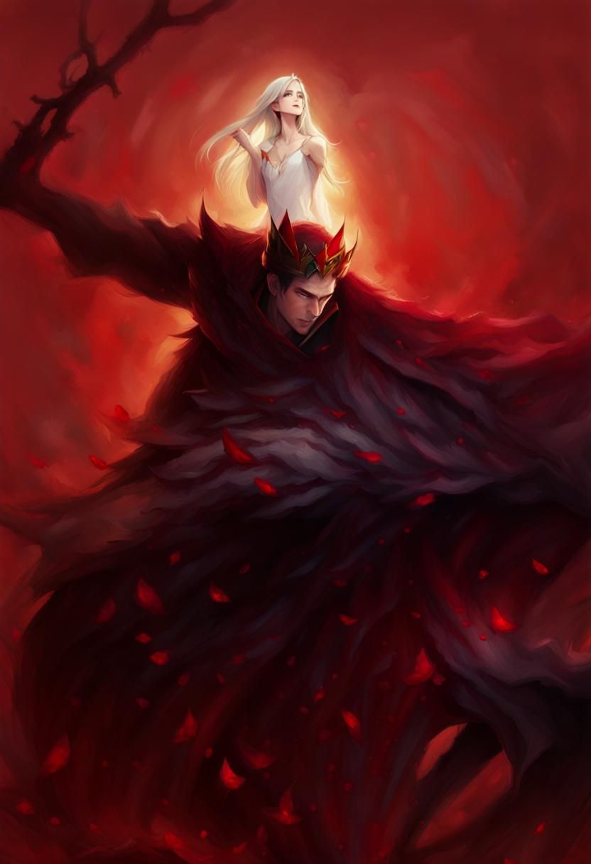 The Scarlet King: A Dark Fantasy Portrait