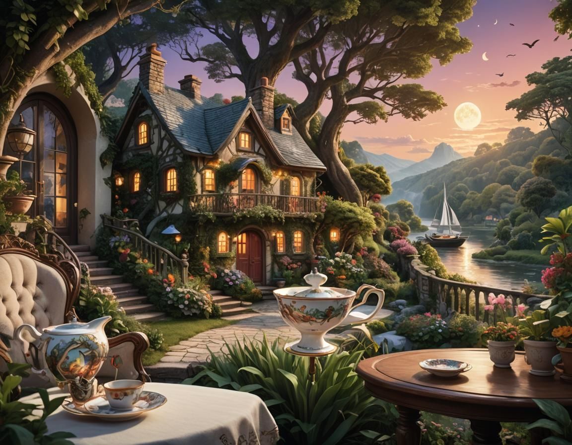 Along the River at Tea Time