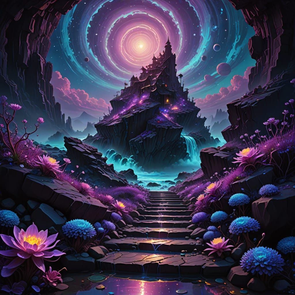 Impossible Staircase from Ocean Floor to Space