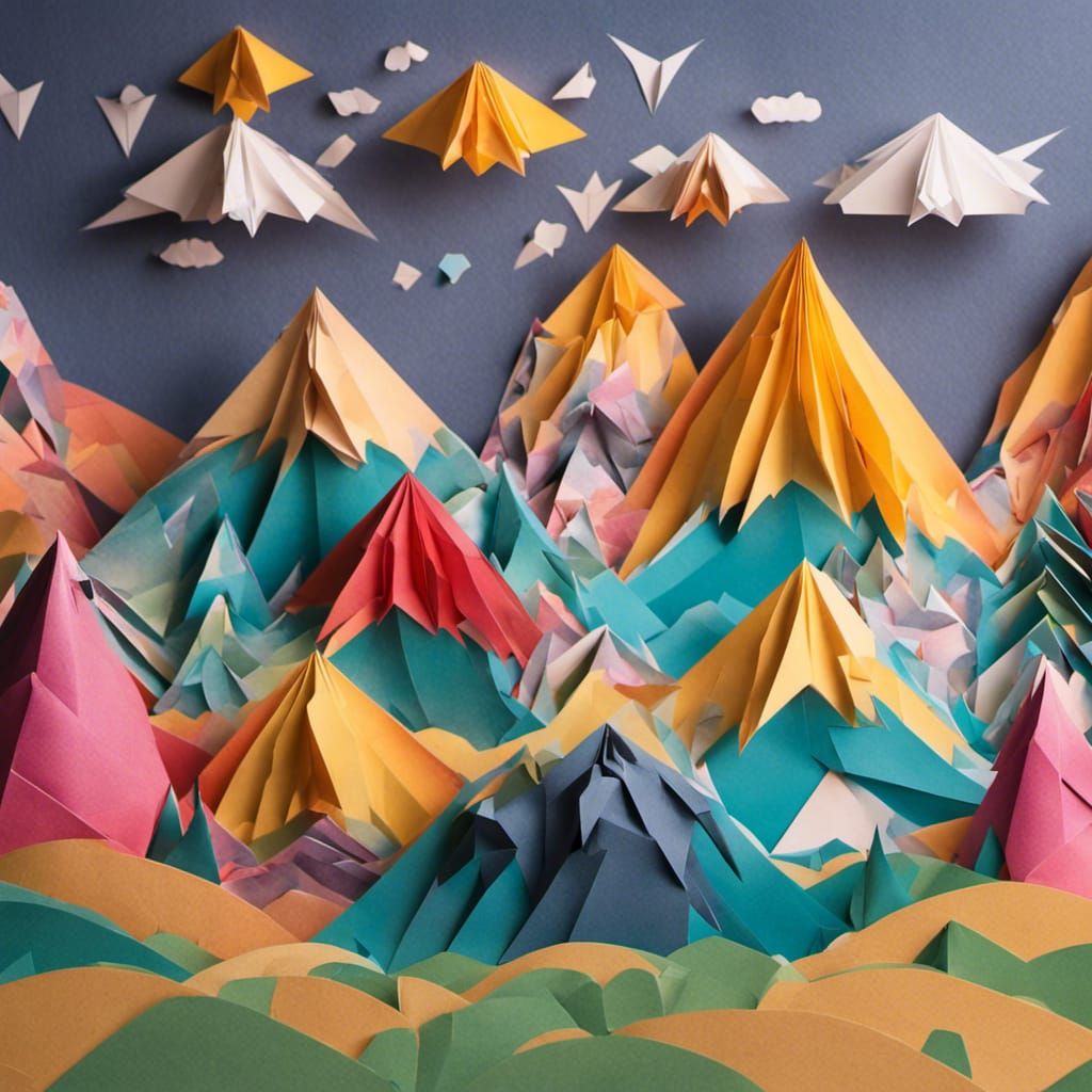 Origami Universe: Paper-Folded Scenes and Landscapes