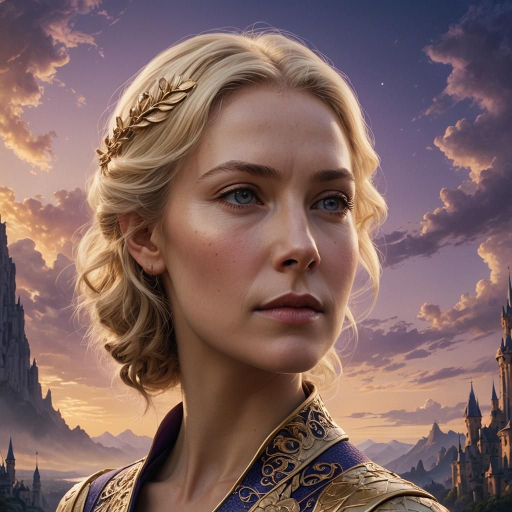 Fantasy Portrait of Woman in Wheelchair, Digital Matte Paint...