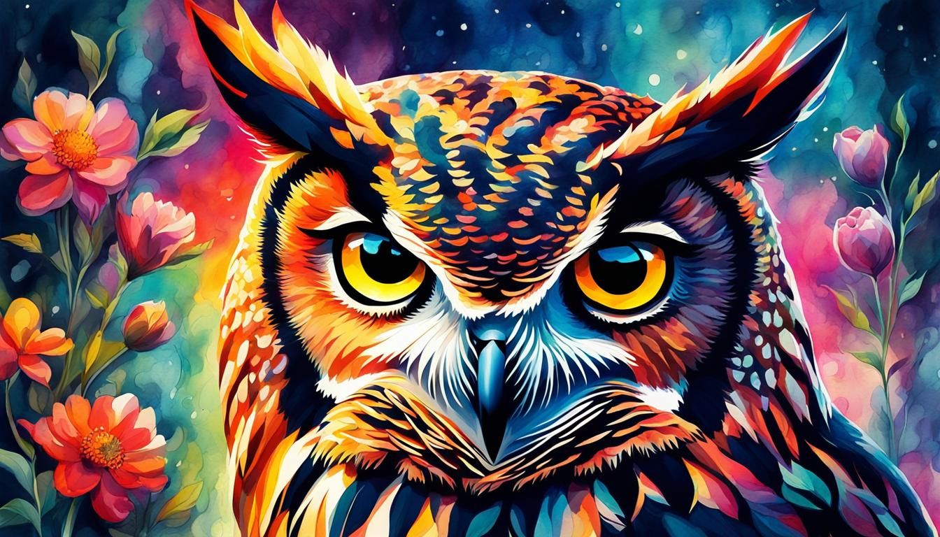 Psychedelic Owl 4