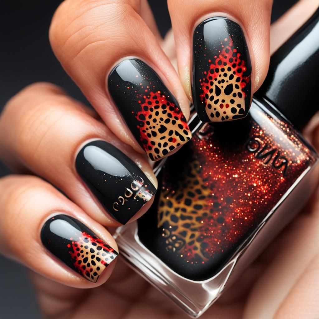 Eye-Catching Cheetah Pattern Nail Art in 8K