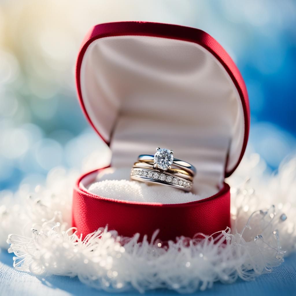 Wedding Rings in Red Box, Professional Photo