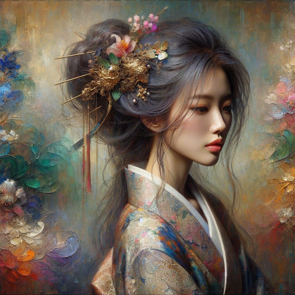 "Elegance in Bloom: A Portrait of Grace and Elegance"