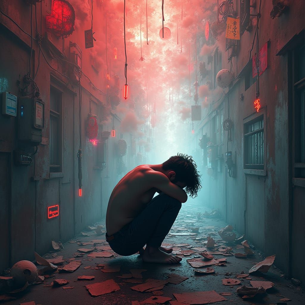 Emotional Visual of Autistic Burnout: Sensory Overload